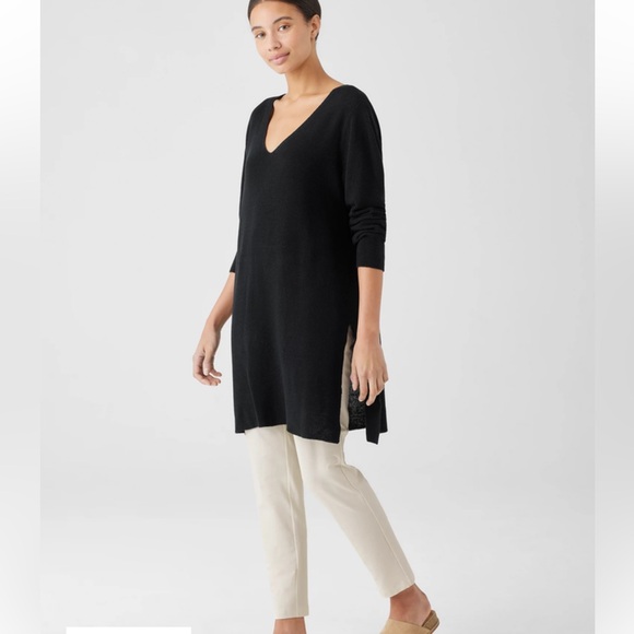 Eileen Fisher | washable | stretch | slim fit | crepe | ankle bone | XS | pants - Picture 4 of 16